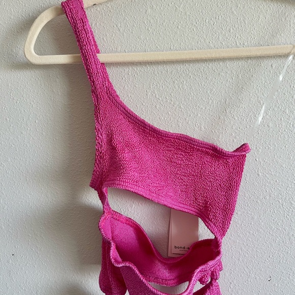 NWT Bond-Eye Rico One Piece Cut Out Swimsuit in Fuschia Pink - Picture 7 of 10